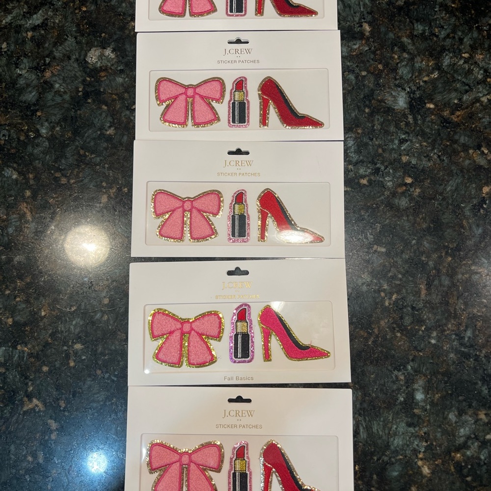 J.Crew Sticker Patches set of 5 packs pictured
